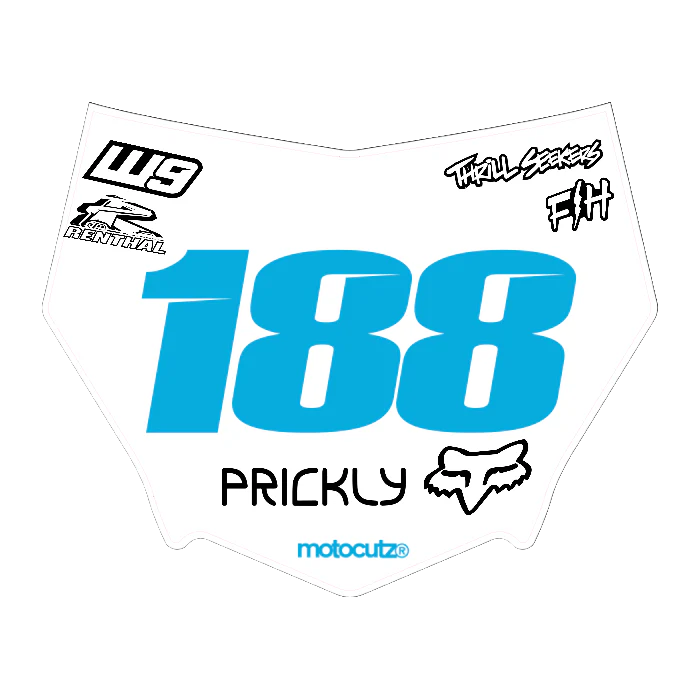 CUSTOM MOTOCUTZ FRONT PLATE DECAL