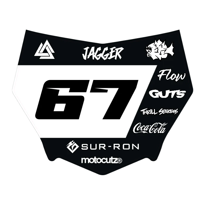CUSTOM MOTOCUTZ FRONT PLATE DECAL
