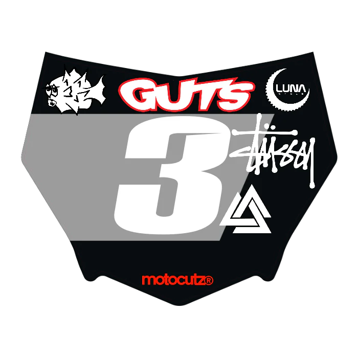 CUSTOM MOTOCUTZ FRONT PLATE DECAL
