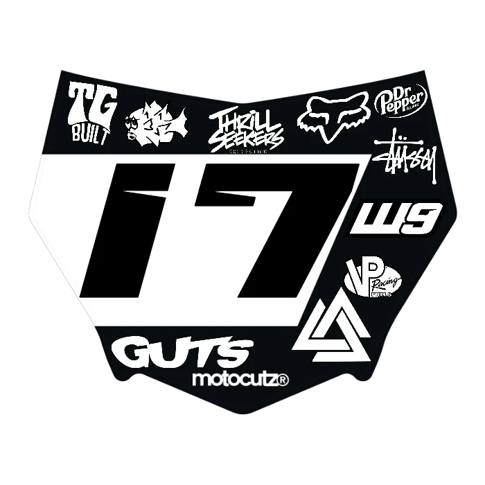 CUSTOM MOTOCUTZ FRONT PLATE DECAL