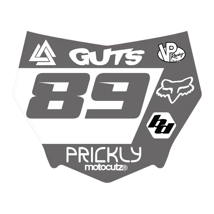 CUSTOM MOTOCUTZ FRONT PLATE DECAL