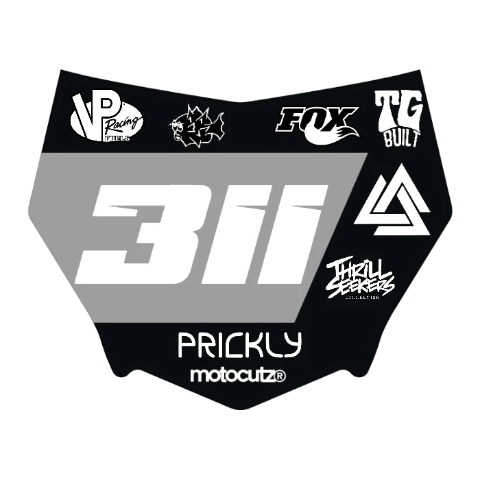 CUSTOM MOTOCUTZ FRONT PLATE DECAL