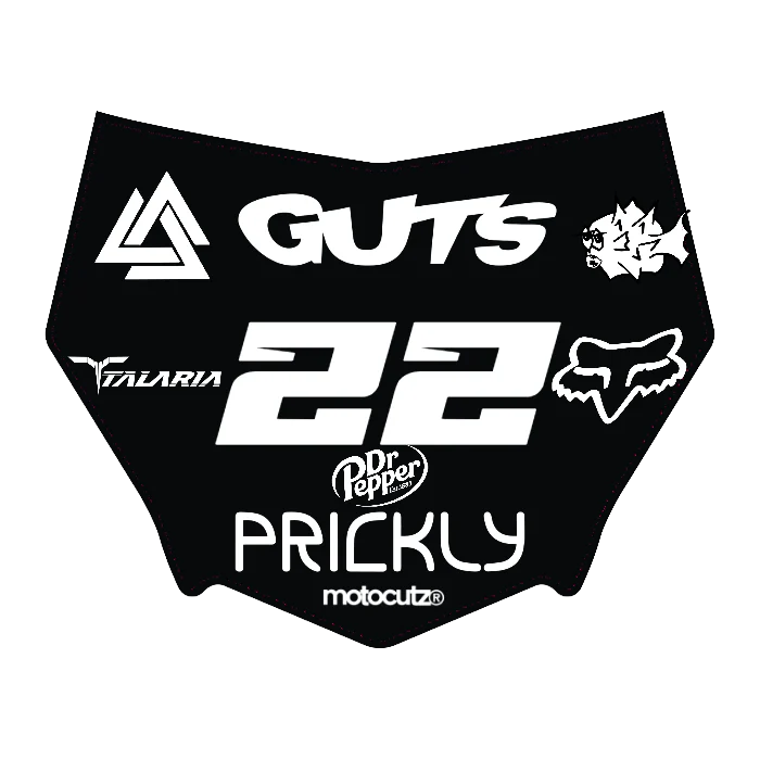 CUSTOM MOTOCUTZ FRONT PLATE DECAL