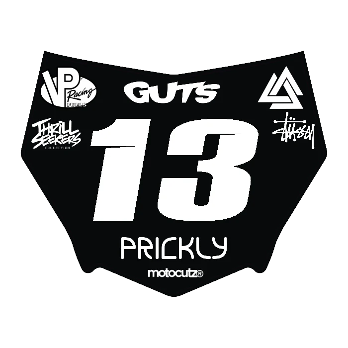 CUSTOM MOTOCUTZ FRONT PLATE DECAL