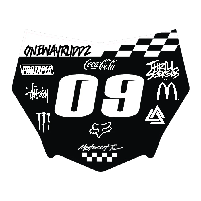 CUSTOM MOTOCUTZ FRONT PLATE DECAL
