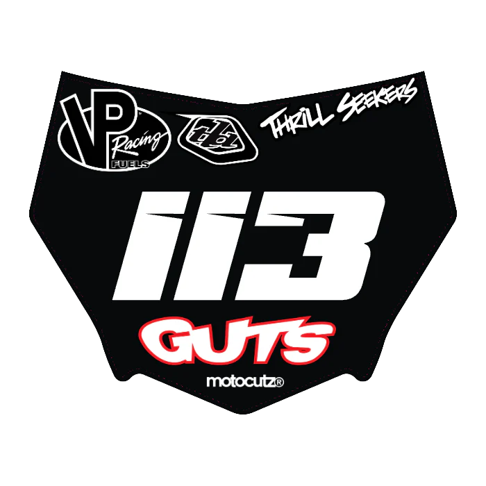 CUSTOM MOTOCUTZ FRONT PLATE DECAL
