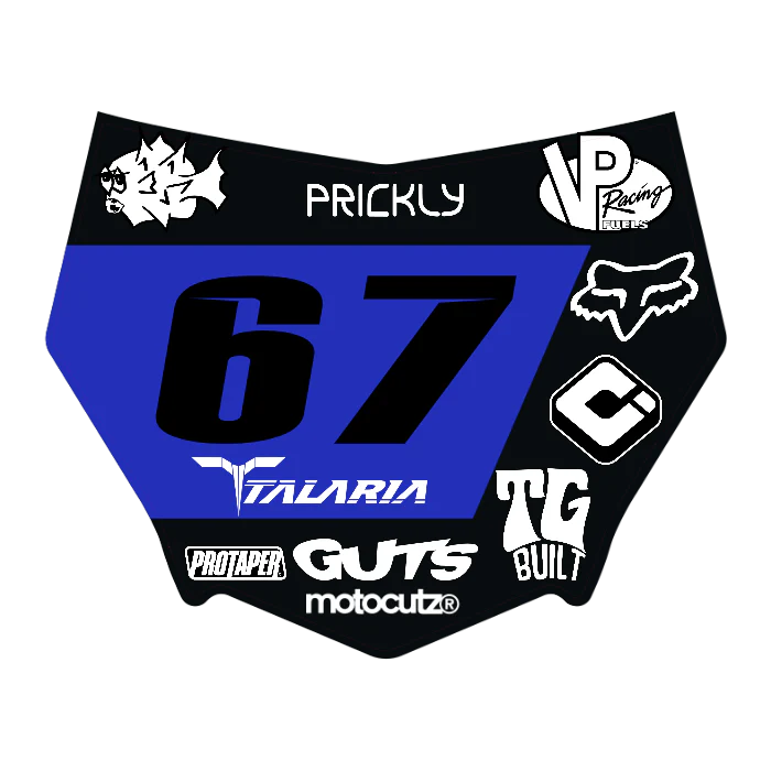 CUSTOM MOTOCUTZ FRONT PLATE DECAL