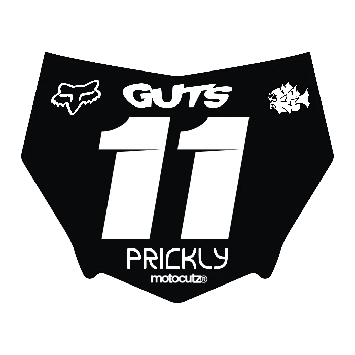 CUSTOM MOTOCUTZ FRONT PLATE DECAL
