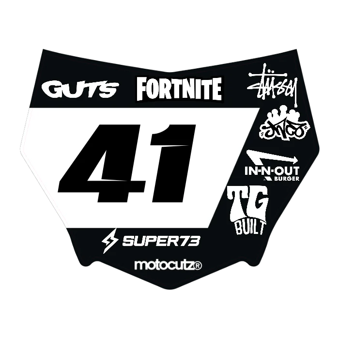 CUSTOM MOTOCUTZ FRONT PLATE DECAL