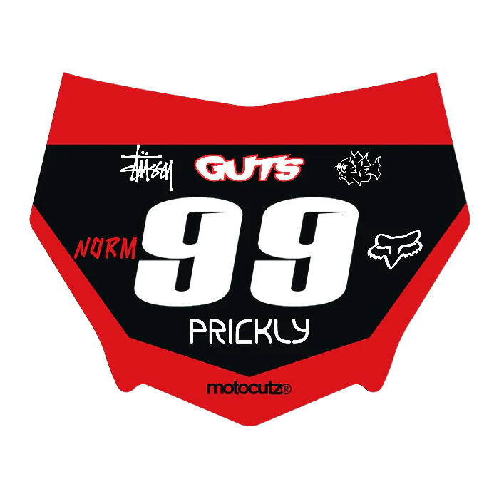 CUSTOM MOTOCUTZ FRONT PLATE DECAL