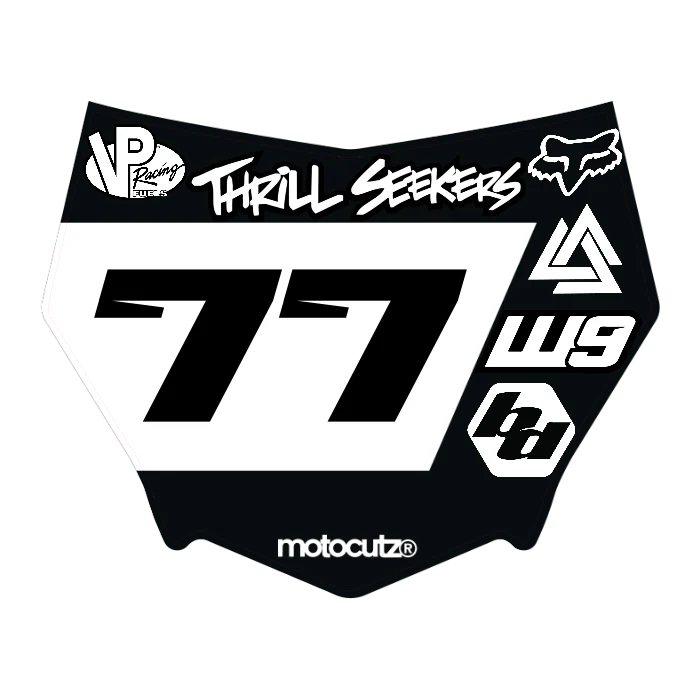 CUSTOM MOTOCUTZ FRONT PLATE DECAL