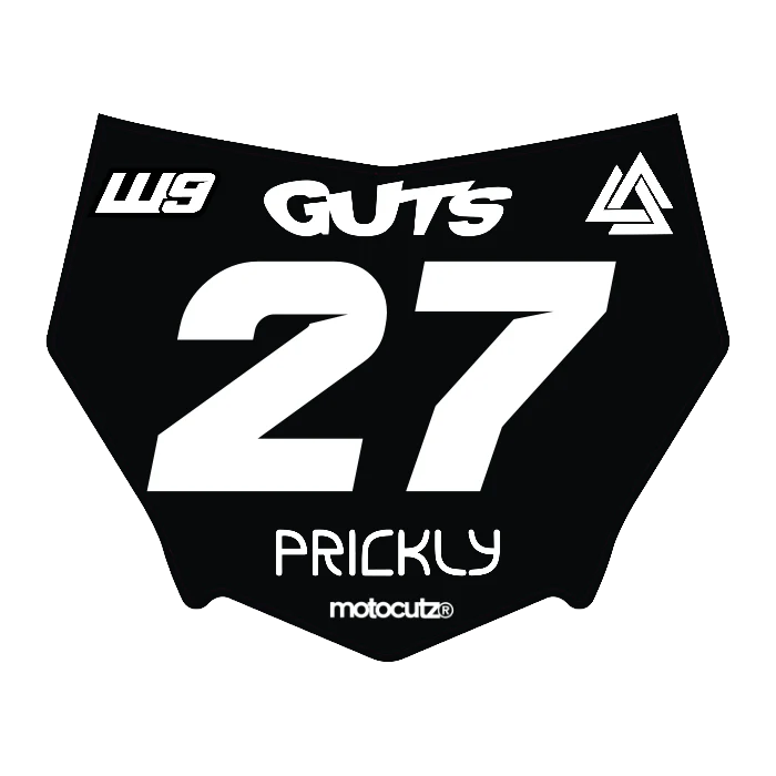 CUSTOM MOTOCUTZ FRONT PLATE DECAL