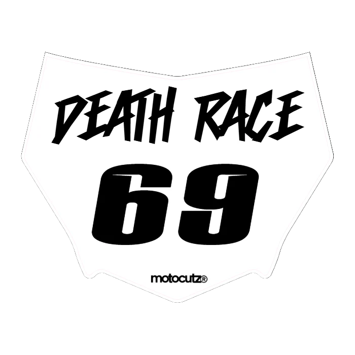 CUSTOM MOTOCUTZ FRONT PLATE DECAL