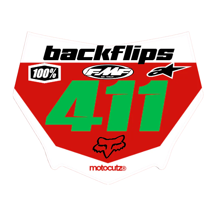 CUSTOM MOTOCUTZ FRONT PLATE DECAL