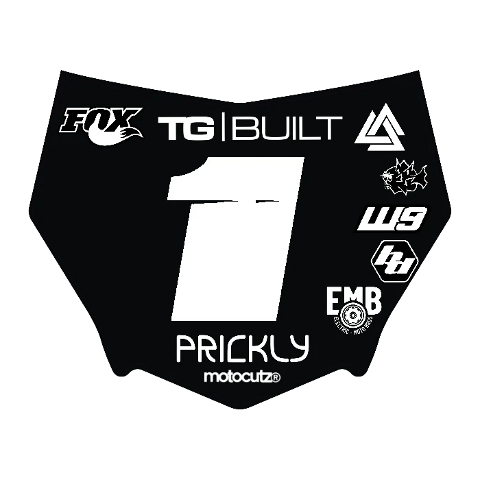 CUSTOM MOTOCUTZ FRONT PLATE DECAL