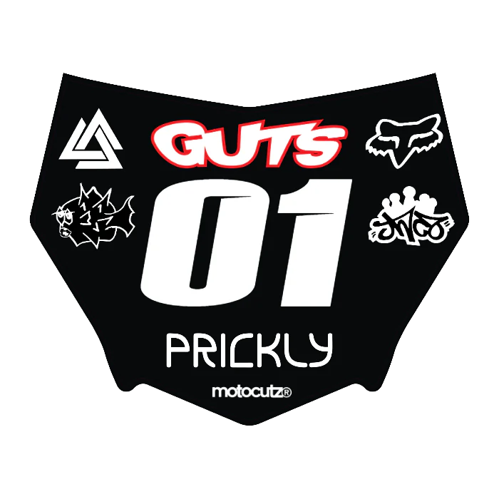 CUSTOM MOTOCUTZ FRONT PLATE DECAL