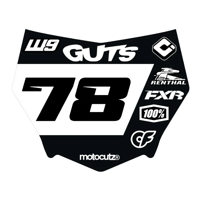 CUSTOM MOTOCUTZ FRONT PLATE DECAL