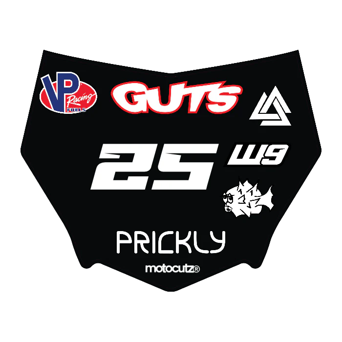 CUSTOM MOTOCUTZ FRONT PLATE DECAL