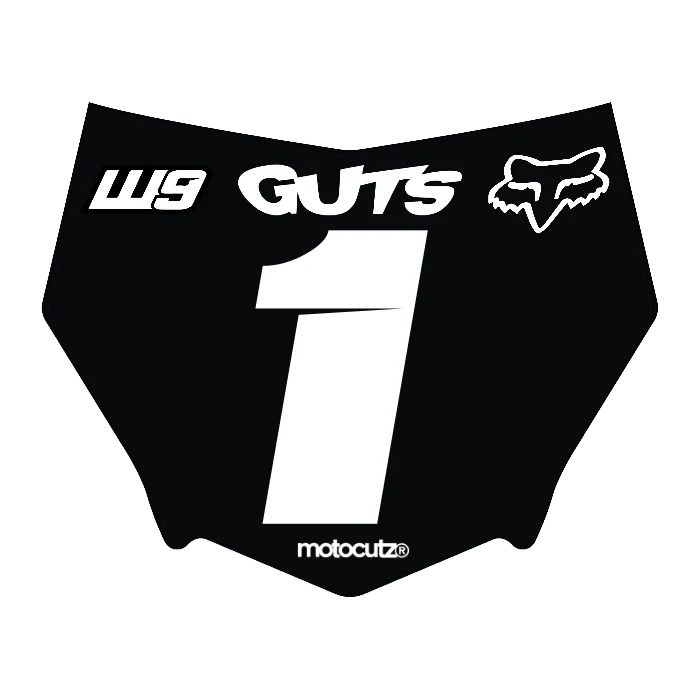 CUSTOM MOTOCUTZ FRONT PLATE DECAL