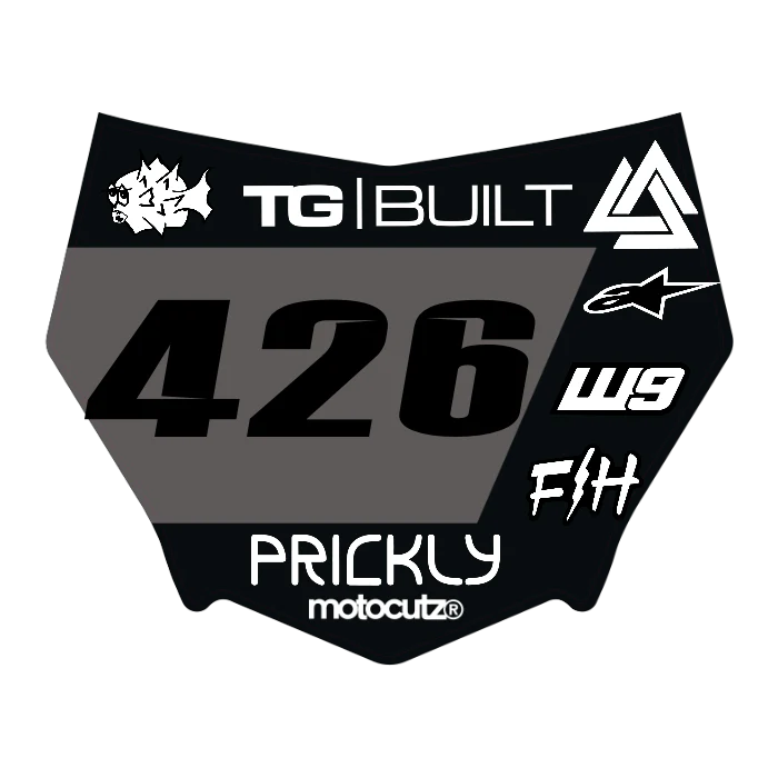 CUSTOM MOTOCUTZ FRONT PLATE DECAL