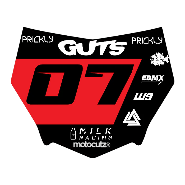 CUSTOM MOTOCUTZ FRONT PLATE DECAL