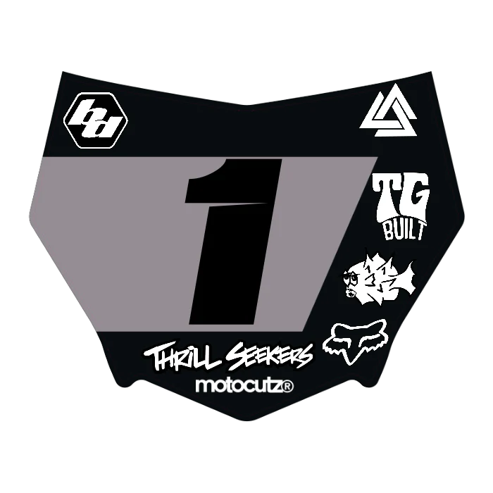 CUSTOM MOTOCUTZ FRONT PLATE DECAL