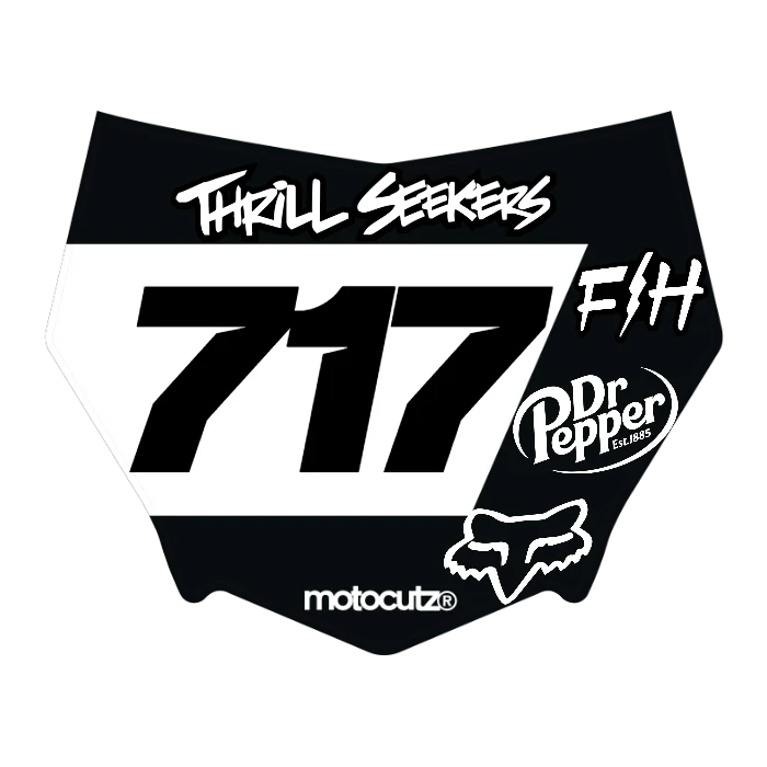 CUSTOM MOTOCUTZ FRONT PLATE DECAL