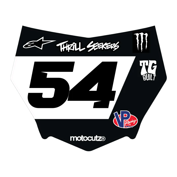 CUSTOM MOTOCUTZ FRONT PLATE DECAL
