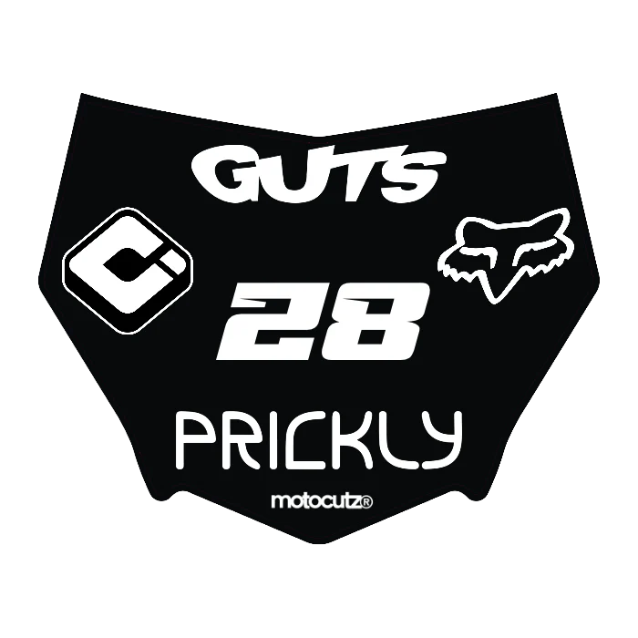 CUSTOM MOTOCUTZ FRONT PLATE DECAL