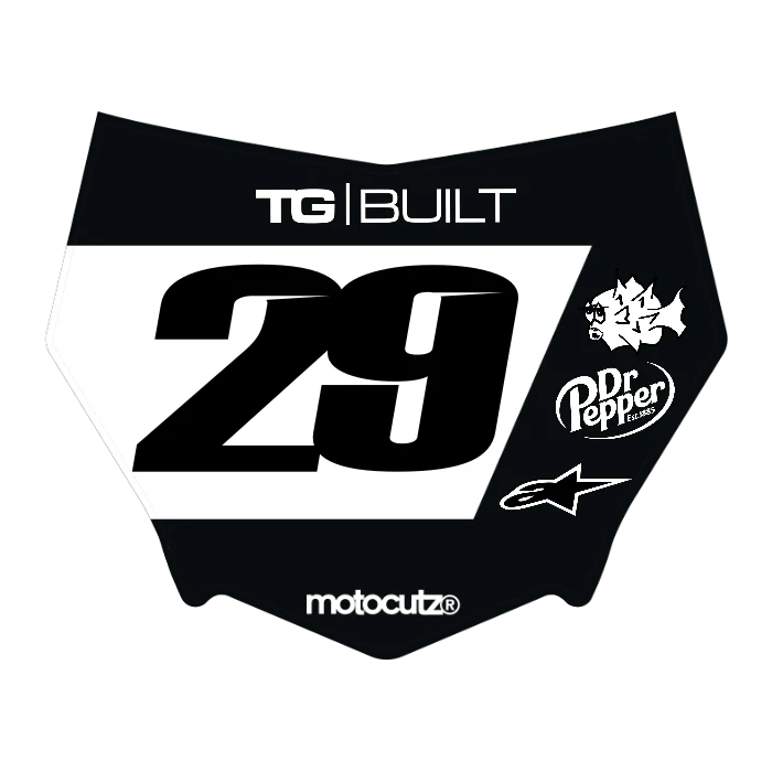 CUSTOM MOTOCUTZ FRONT PLATE DECAL