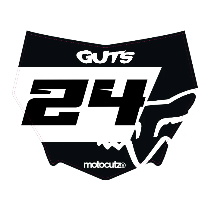 CUSTOM MOTOCUTZ FRONT PLATE DECAL