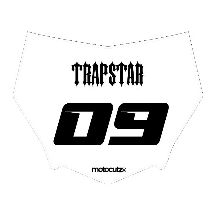 CUSTOM MOTOCUTZ FRONT PLATE DECAL