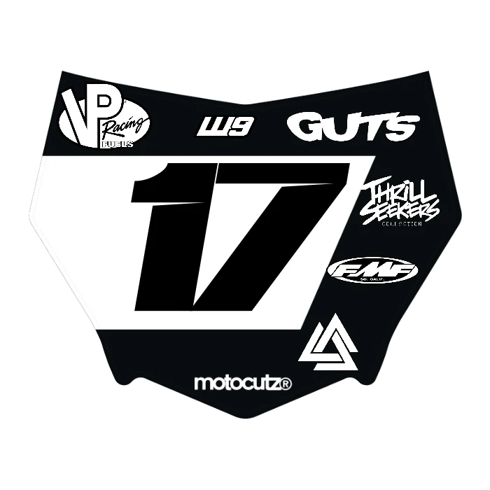 CUSTOM MOTOCUTZ FRONT PLATE DECAL