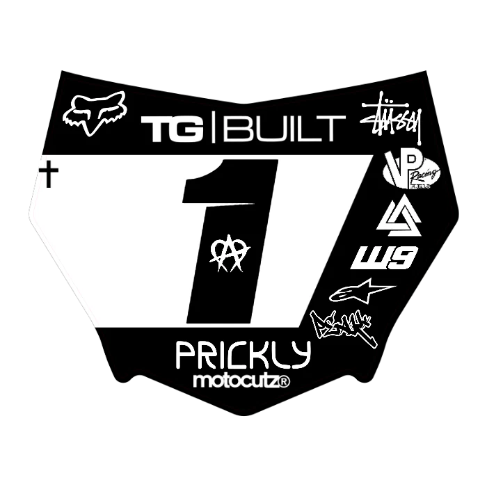 CUSTOM MOTOCUTZ FRONT PLATE DECAL