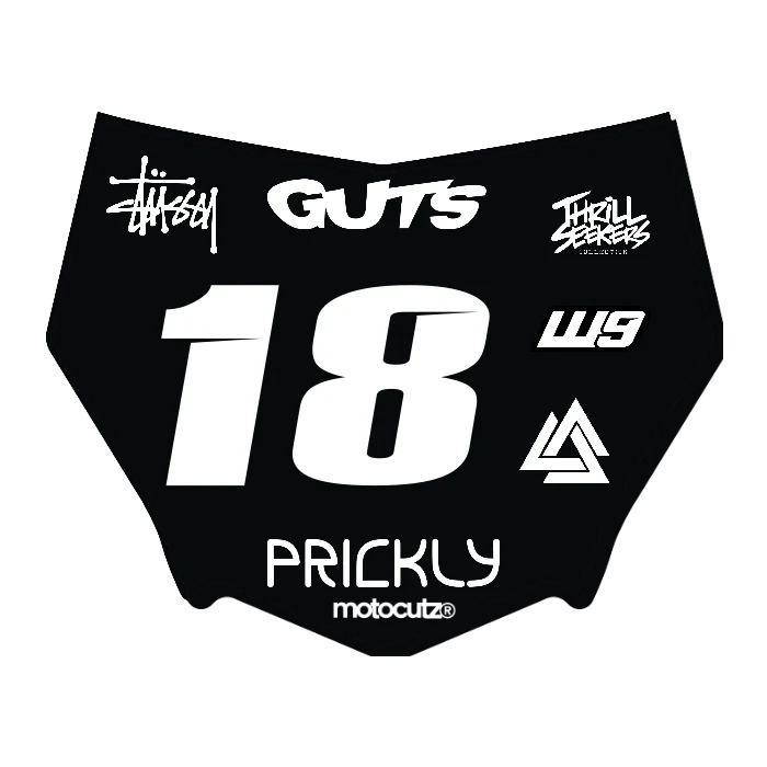 CUSTOM MOTOCUTZ FRONT PLATE DECAL