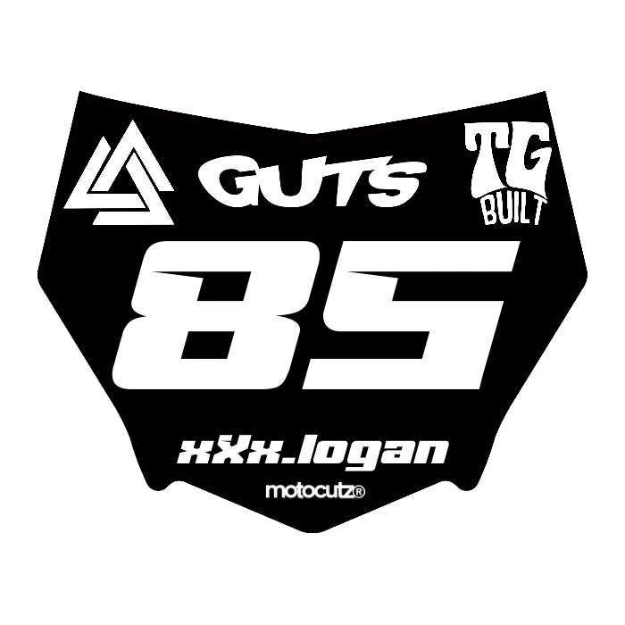 CUSTOM MOTOCUTZ FRONT PLATE DECAL