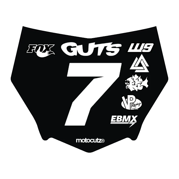 CUSTOM MOTOCUTZ FRONT PLATE DECAL