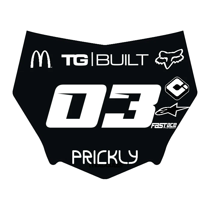 CUSTOM MOTOCUTZ FRONT PLATE DECAL