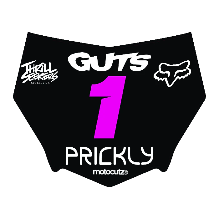CUSTOM MOTOCUTZ FRONT PLATE DECAL