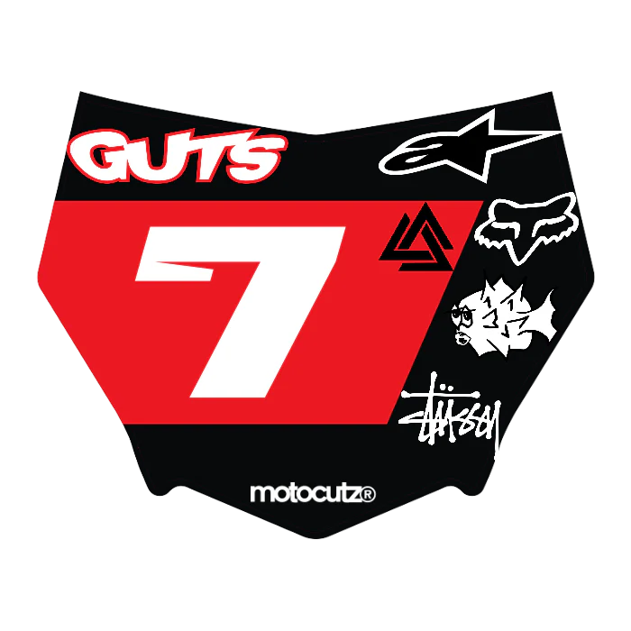 CUSTOM MOTOCUTZ FRONT PLATE DECAL