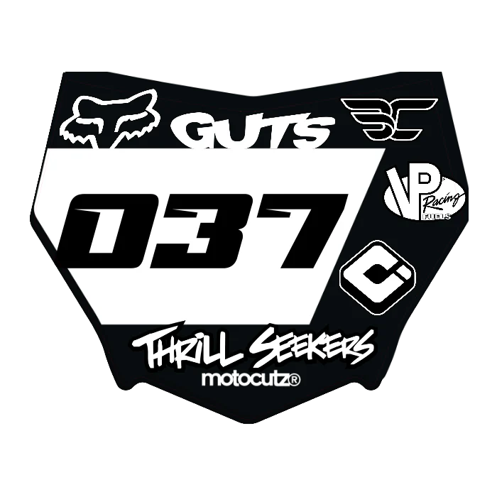 CUSTOM MOTOCUTZ FRONT PLATE DECAL