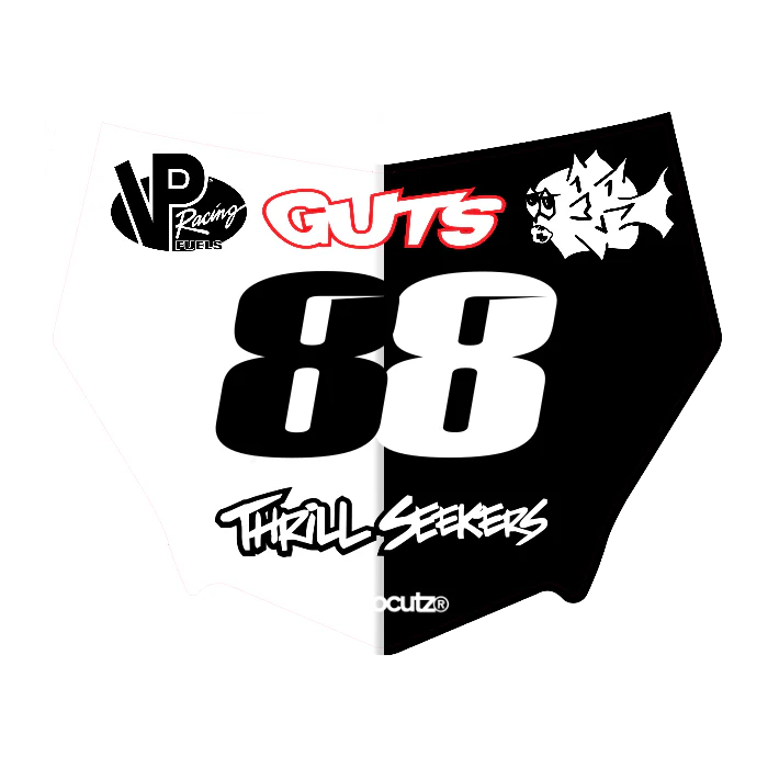 CUSTOM MOTOCUTZ FRONT PLATE DECAL
