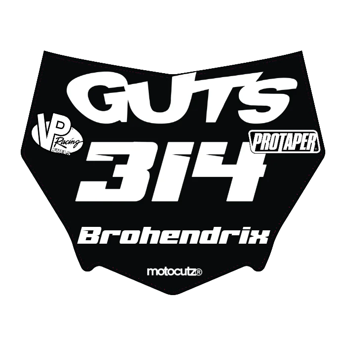 CUSTOM MOTOCUTZ FRONT PLATE DECAL