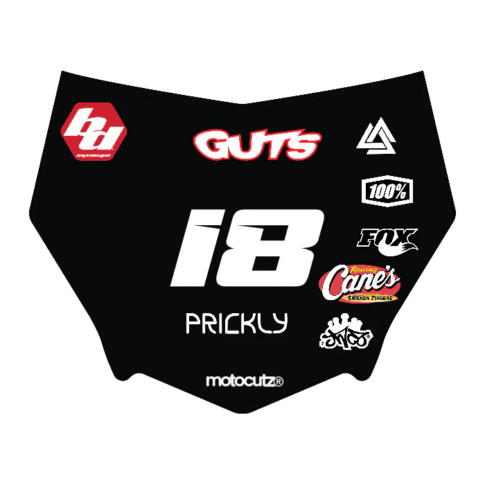 CUSTOM MOTOCUTZ FRONT PLATE DECAL