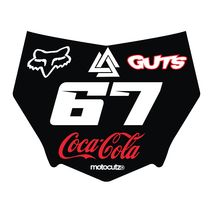 CUSTOM MOTOCUTZ FRONT PLATE DECAL