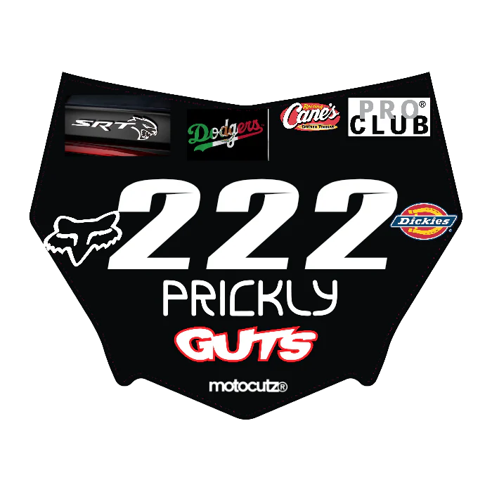 CUSTOM MOTOCUTZ FRONT PLATE DECAL