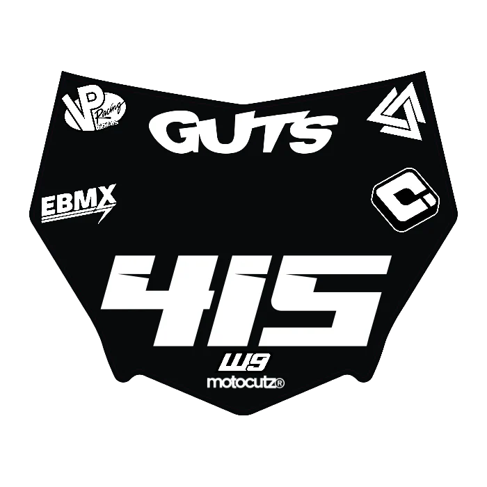 CUSTOM MOTOCUTZ FRONT PLATE DECAL