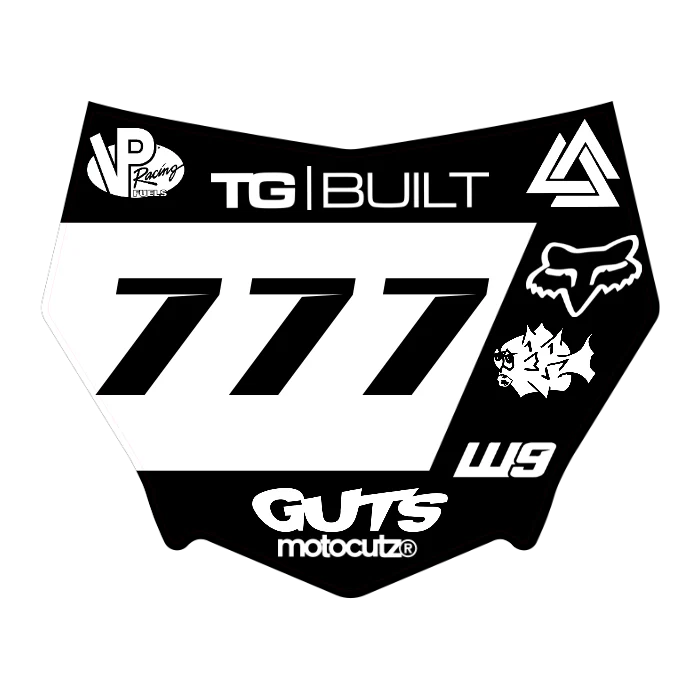 CUSTOM MOTOCUTZ FRONT PLATE DECAL