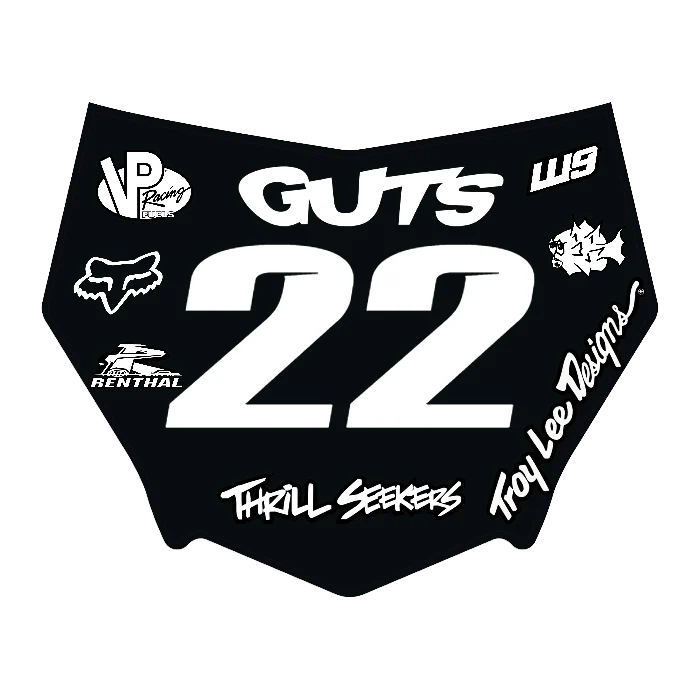 CUSTOM MOTOCUTZ FRONT PLATE DECAL