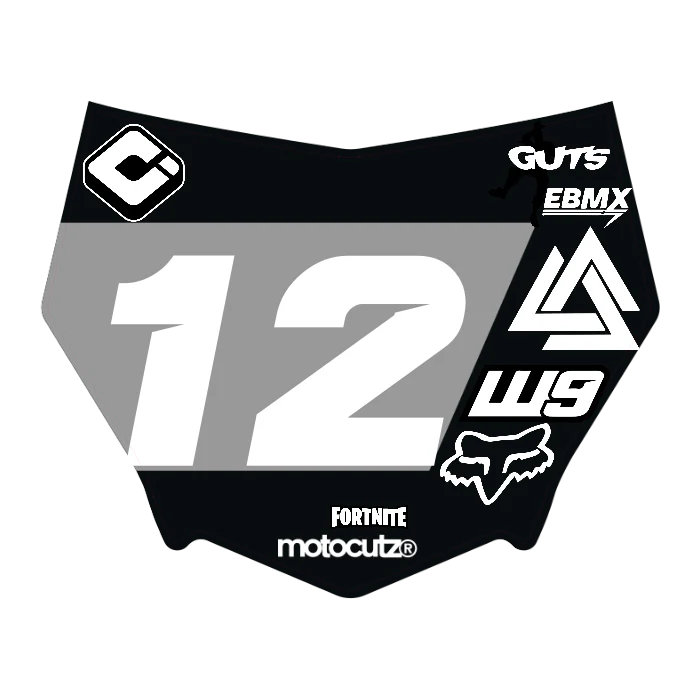 CUSTOM MOTOCUTZ FRONT PLATE DECAL